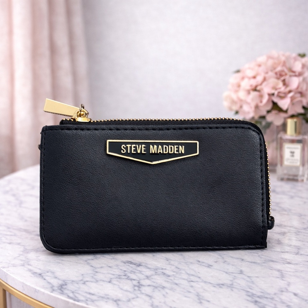 Steve Madden Black Wallet Card Holder